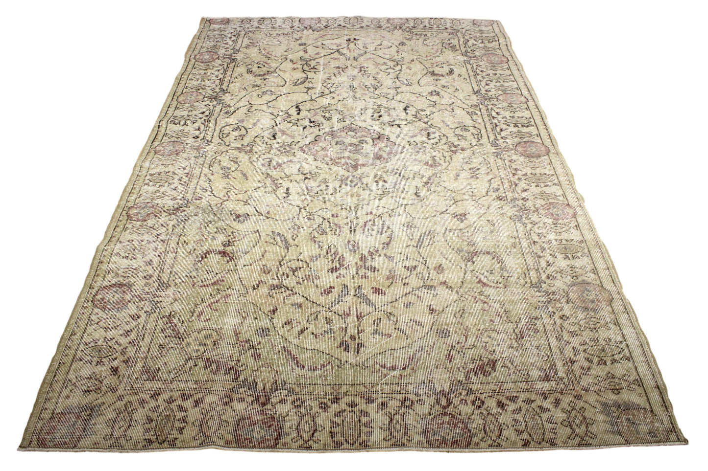 Hand-Knotted Vintage Turkish Rug (5'9" x 8'9")