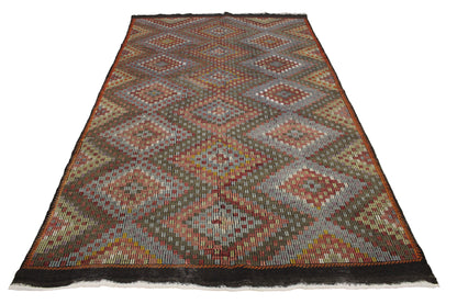 Handwoven Turkish Vintage Kilim (6'5" x 10'11")