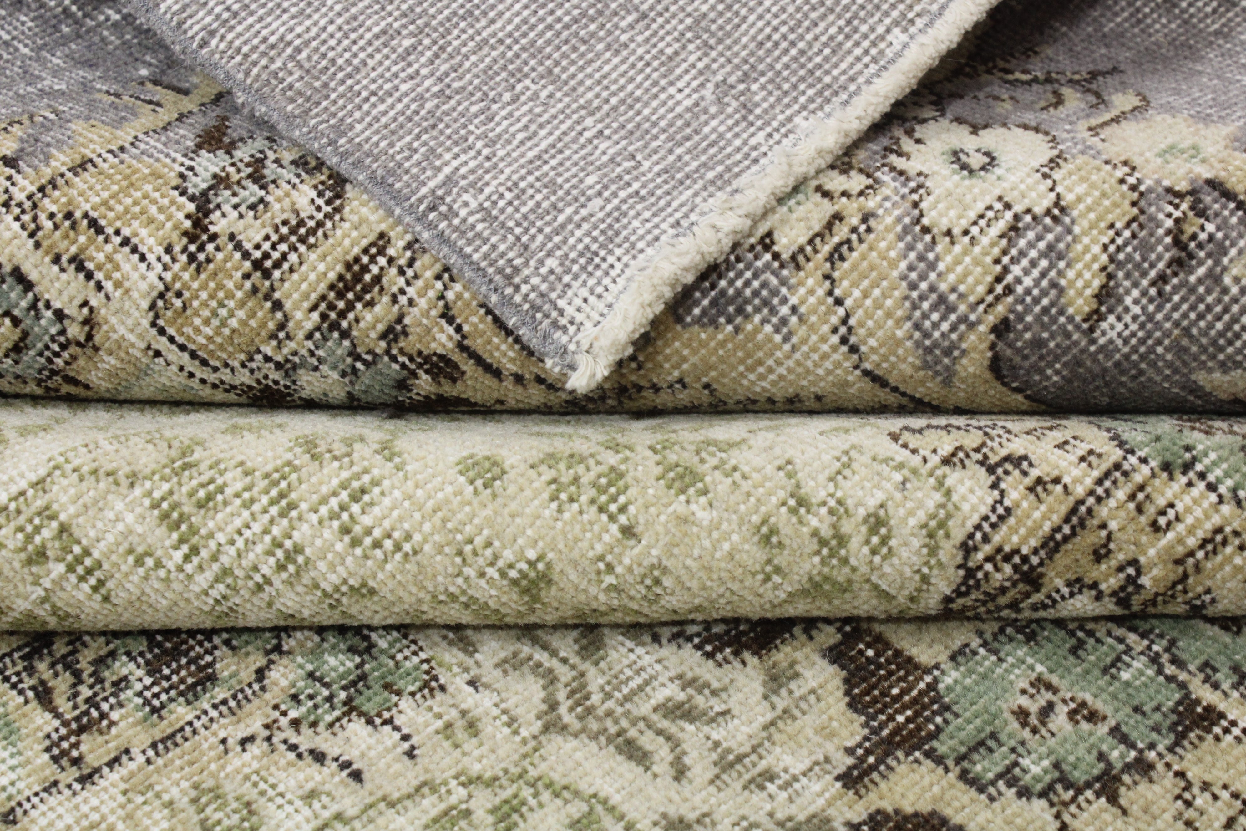 Turkish Vintage Hand-Knotted Wool Rug