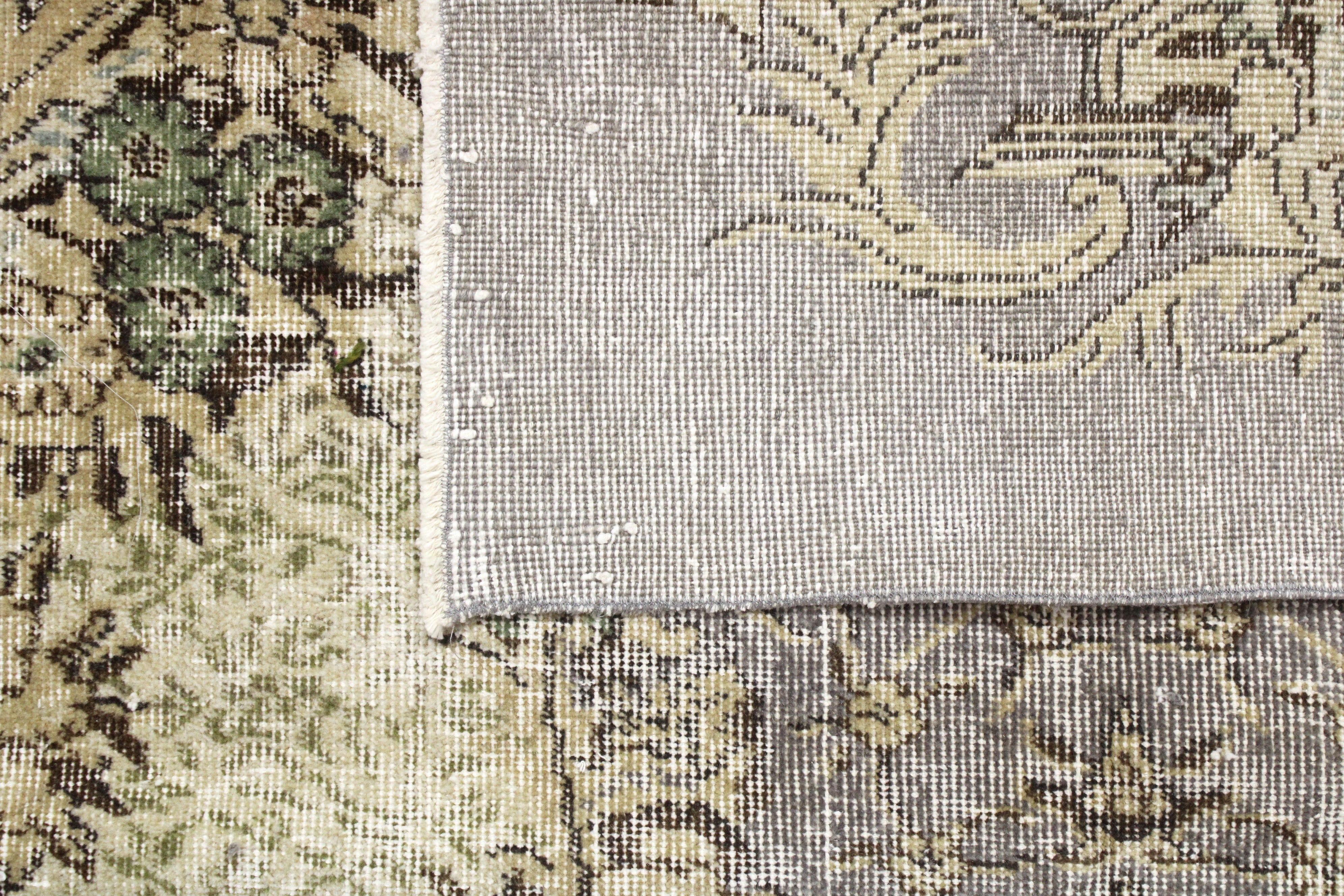 Turkish Vintage Hand-Knotted Wool Rug