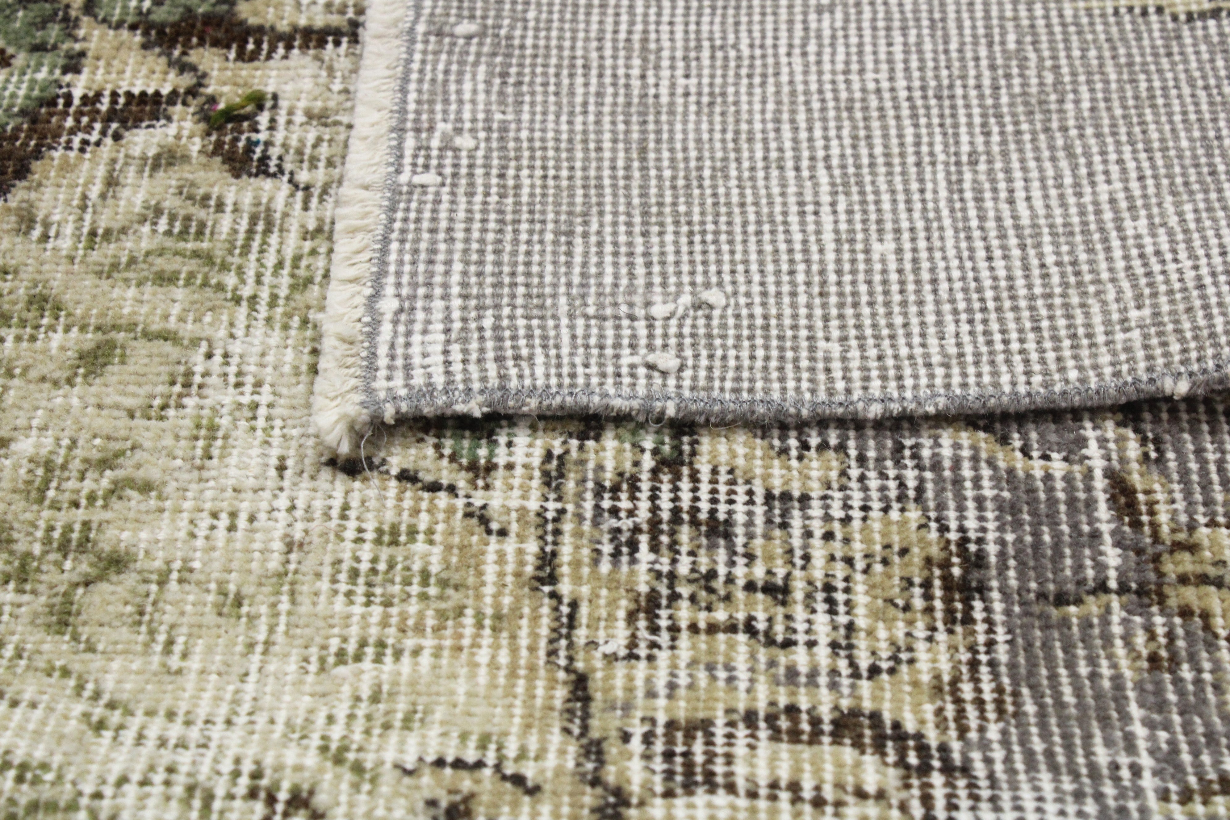 Turkish Vintage Hand-Knotted Wool Rug