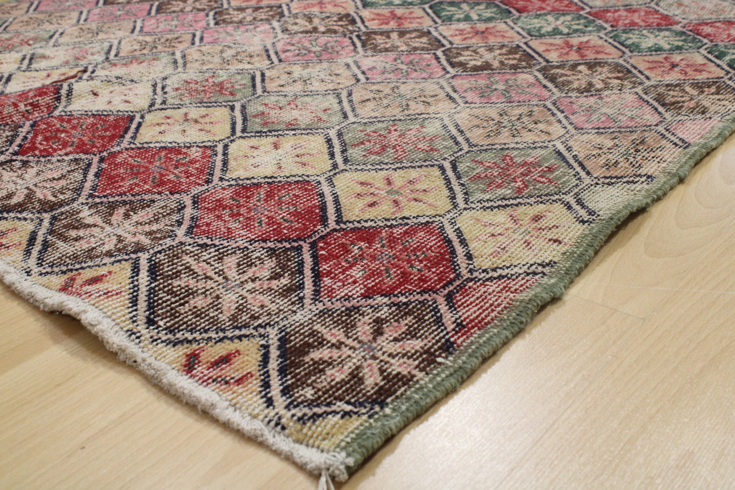 Hand-Knotted Vintage Turkish Rug (3'11" x 6'6")