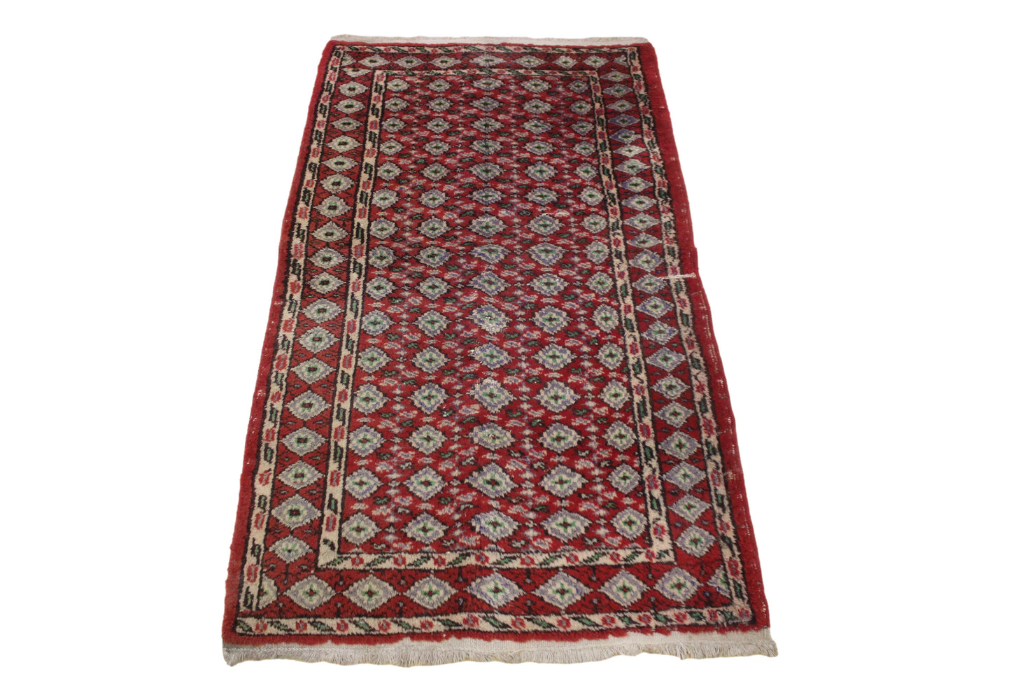 Hand-Knotted Vintage Turkish Rug (3'3" x 6'1")