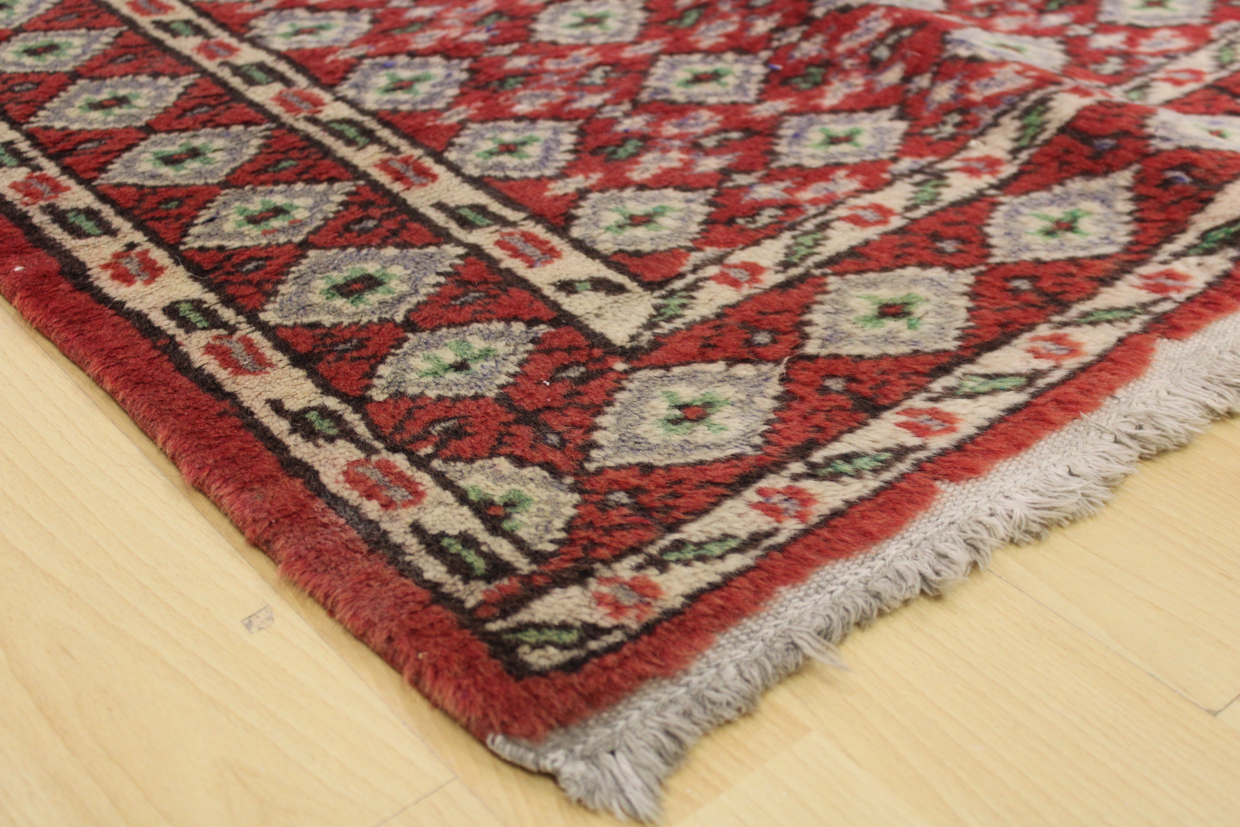 Turkish Vintage Hand-Knotted Wool Rug