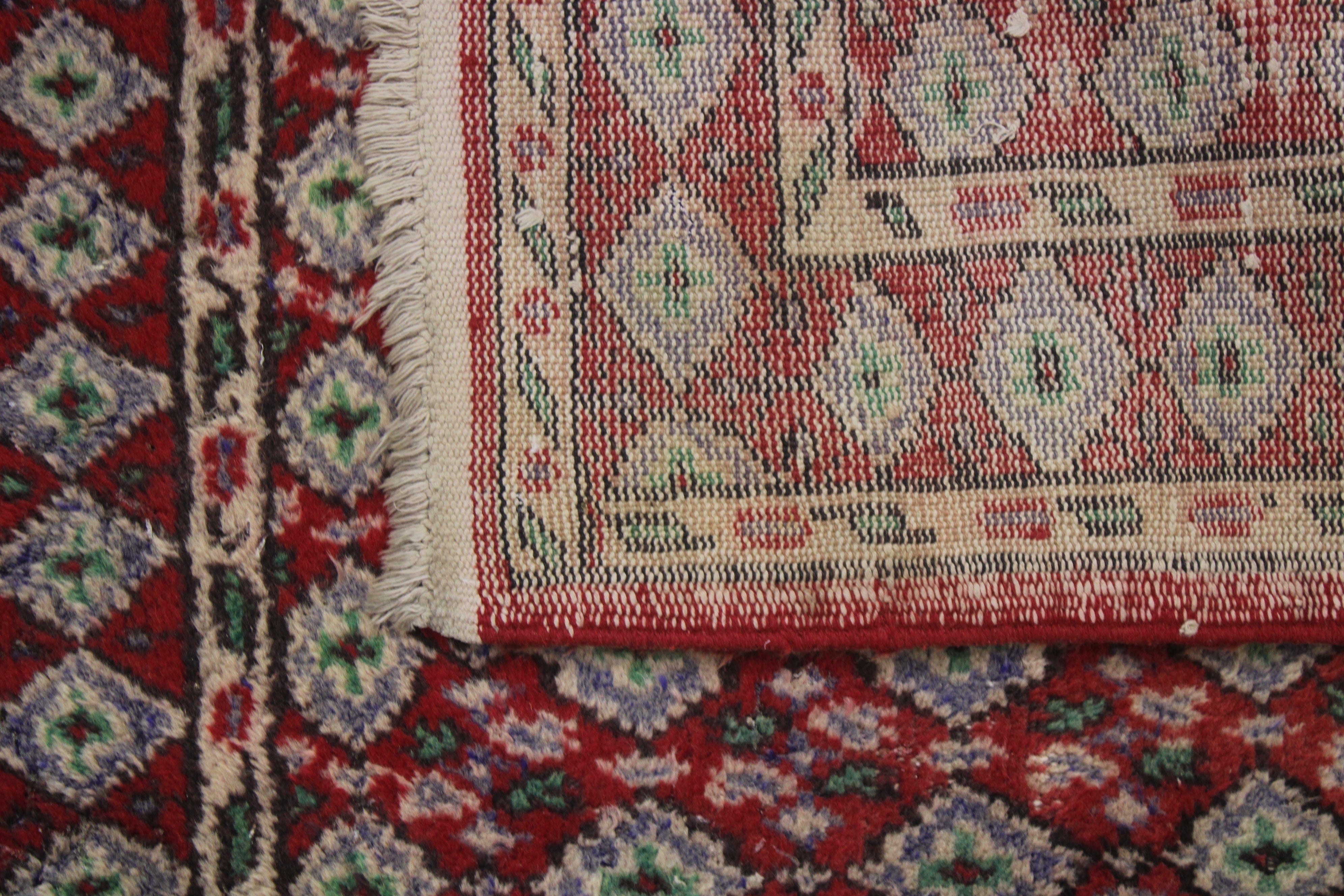 Turkish Vintage Hand-Knotted Wool Rug