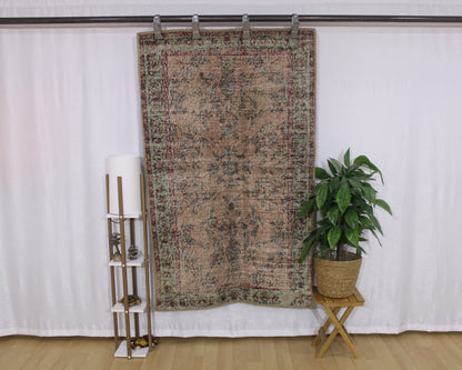 Hand-Knotted Vintage Turkish Rug (3'6" x 5'11")