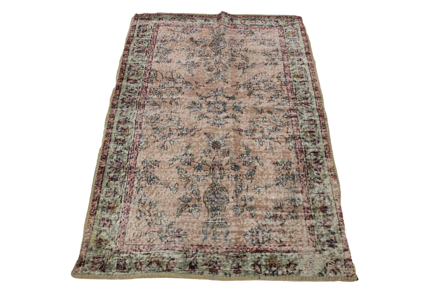 Hand-Knotted Vintage Turkish Rug (3'6" x 5'11")