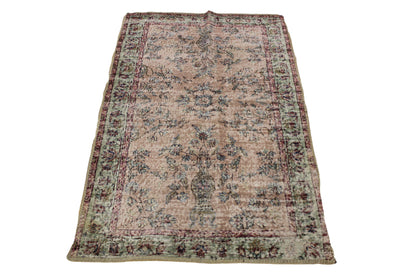 Hand-Knotted Vintage Turkish Rug (3'6" x 5'11")