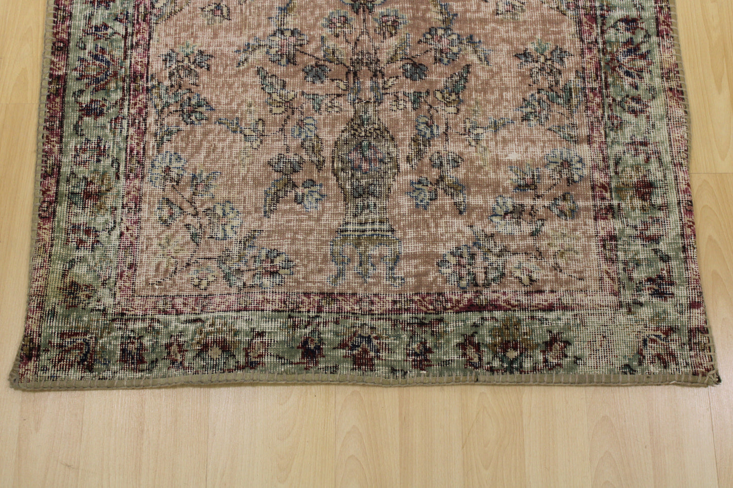 Hand-Knotted Vintage Turkish Rug (3'6" x 5'11")