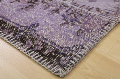 Hand-Knotted Patchwork Turkish Rug (5'4" x 7'9")