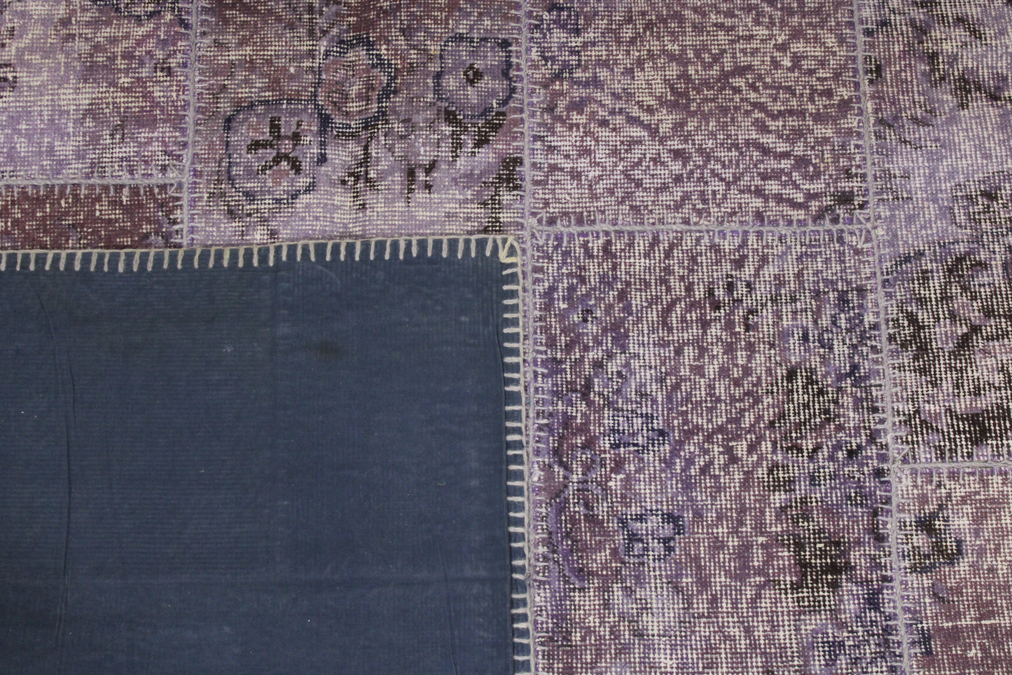 Hand-Knotted Patchwork Turkish Rug (5'4" x 7'9")