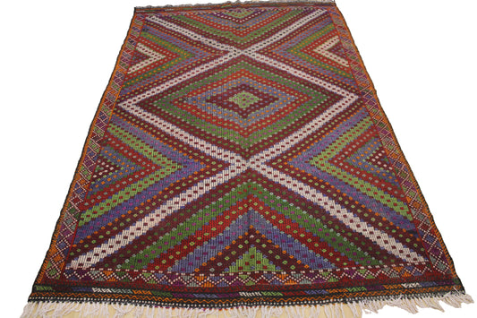 Handwoven Turkish Vintage Kilim (6'12" x 10'9")