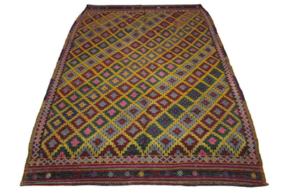 Handwoven Turkish Vintage Kilim (5'9" x 9'3")