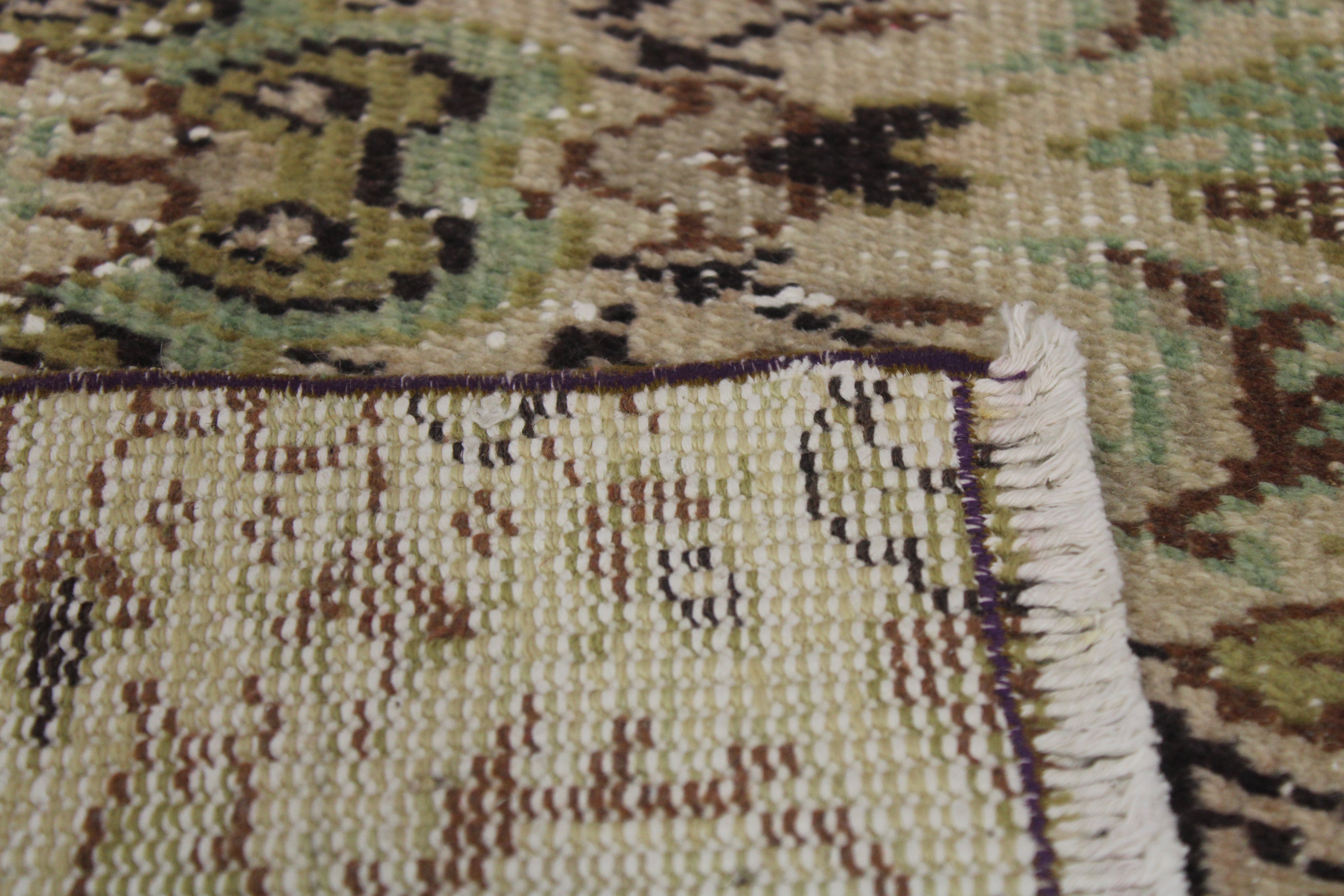 Turkish Vintage Hand-Knotted Wool Rug