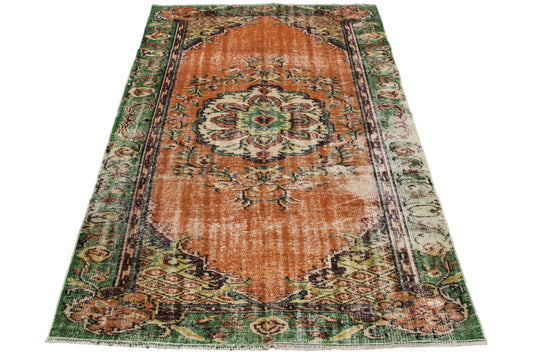 Hand-Knotted Vintage Turkish Rug (5'2" x 8'6")