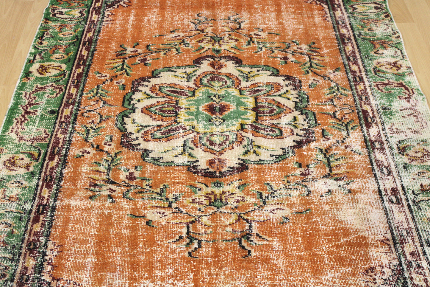 Hand-Knotted Vintage Turkish Rug (5'2" x 8'6")