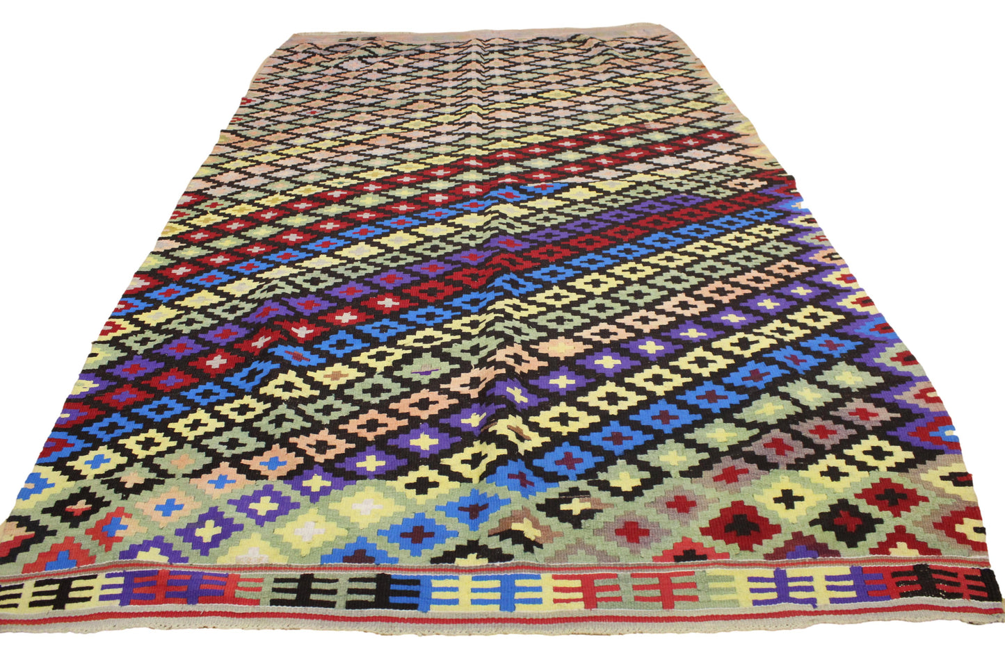 Handwoven Turkish Vintage Kilim (4'10" x 7'10")