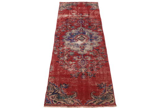 Hand-Knotted Vintage Turkish Runner Rug (2'8" x 7'9")