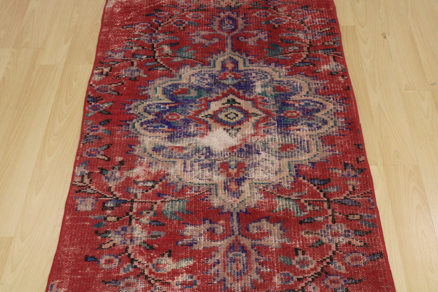 Hand-Knotted Vintage Turkish Runner Rug (2'8" x 7'9")