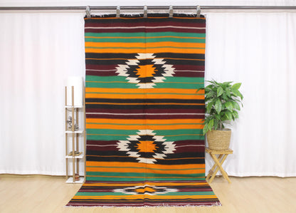 Handwoven Turkish Vintage Runner Kilim (4'12" x 10'7")