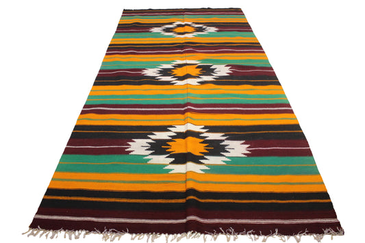 Handwoven Turkish Vintage Runner Kilim (4'12" x 10'7")