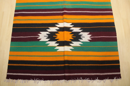 Handwoven Turkish Vintage Runner Kilim (4'12" x 10'7")