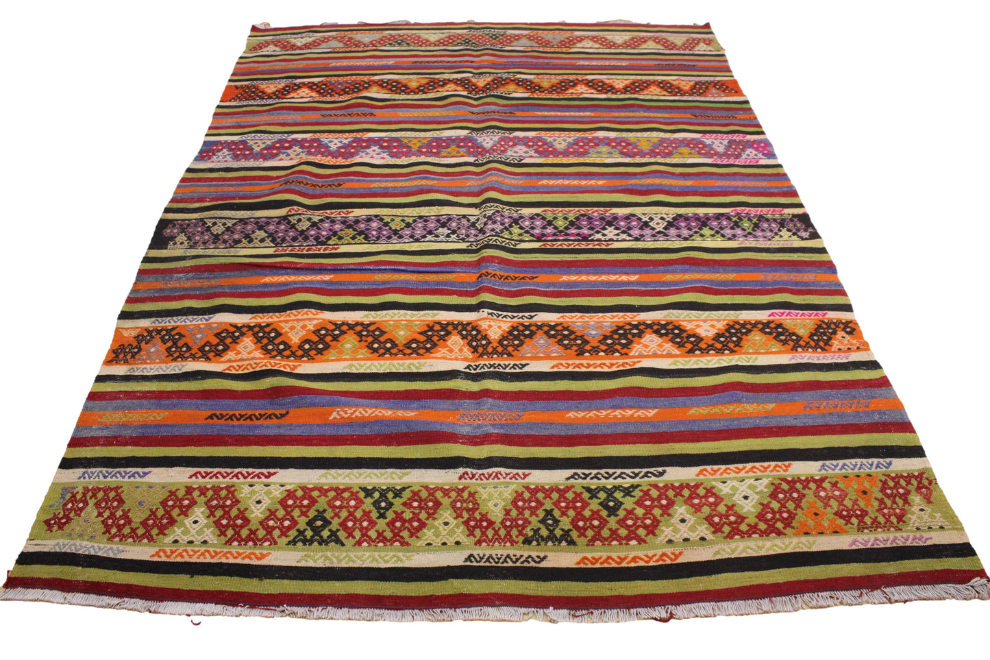 Handwoven Turkish Vintage Kilim (5'5" x 7'8")