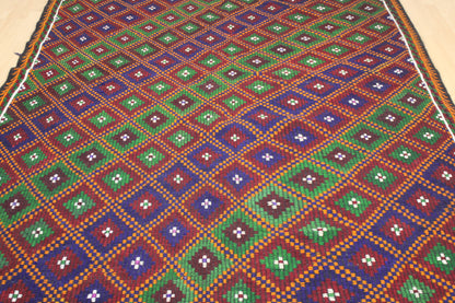 Handwoven Turkish Vintage Kilim (5'7" x 11'1")