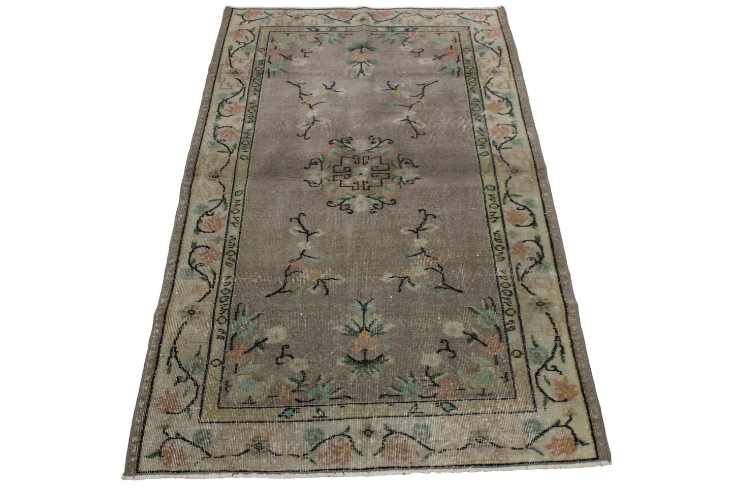 Hand-Knotted Vintage Turkish Rug (3'11" x 6'8")