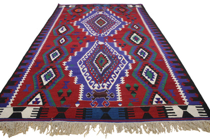 Handwoven Turkish Vintage Kilim (6'3" x 10'11")