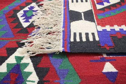 Handwoven Turkish Vintage Kilim (6'3" x 10'11")