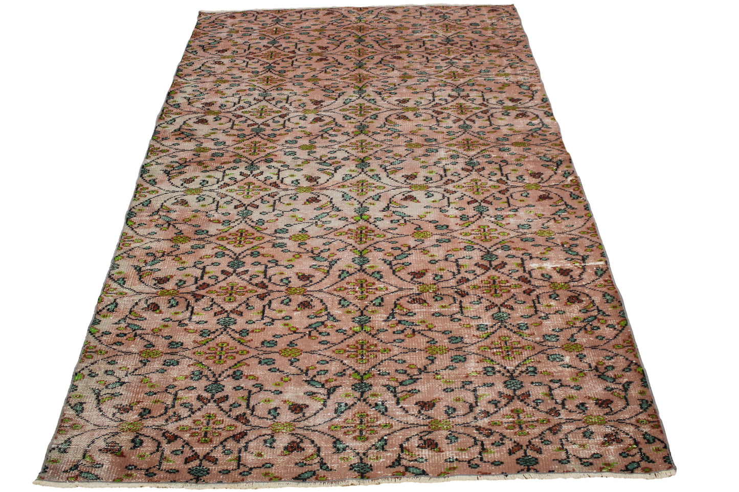 Hand-Knotted Vintage Turkish Rug (5'6" x 8'9")