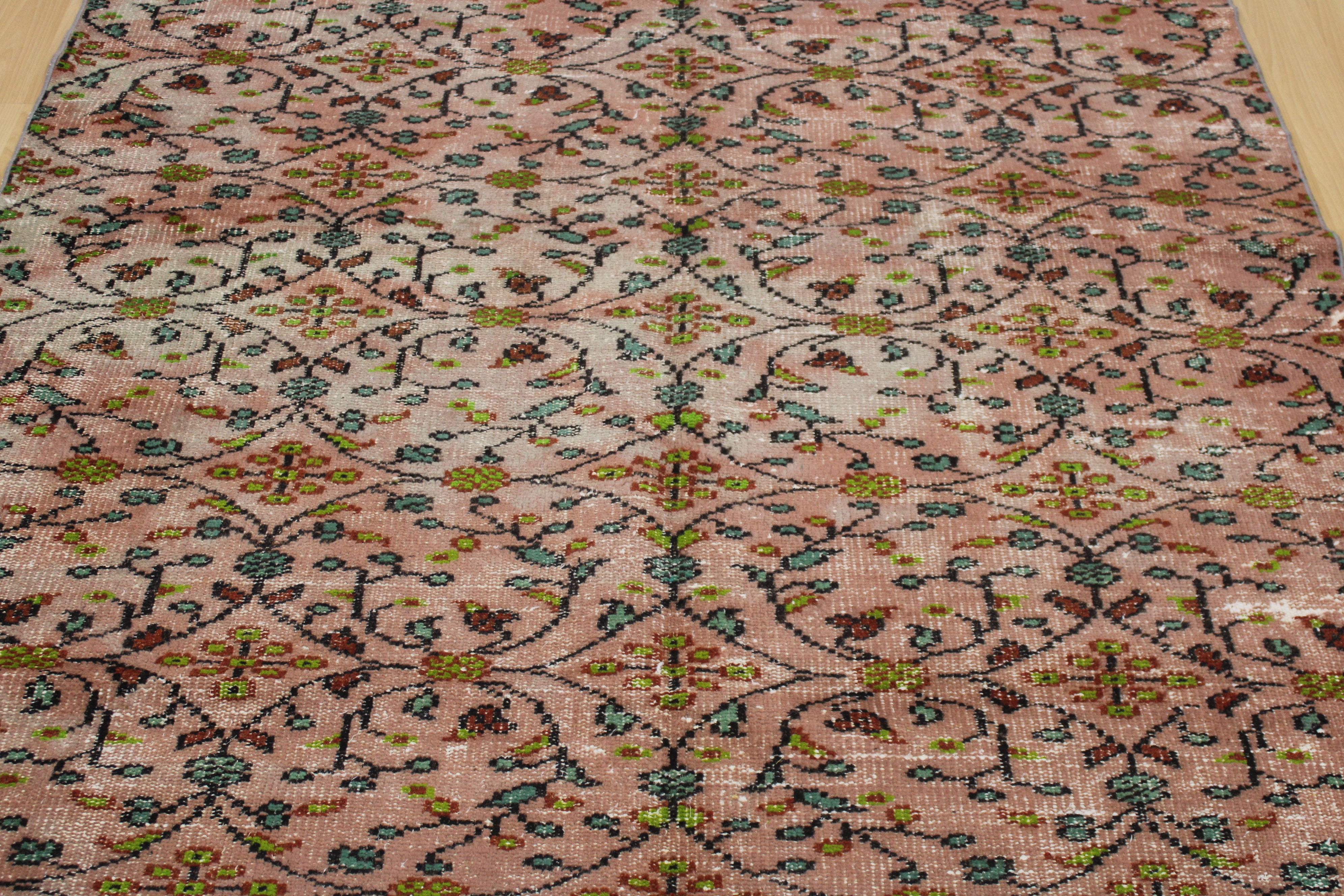 El Dokuma Anadolu Kök Boya Yün Halı