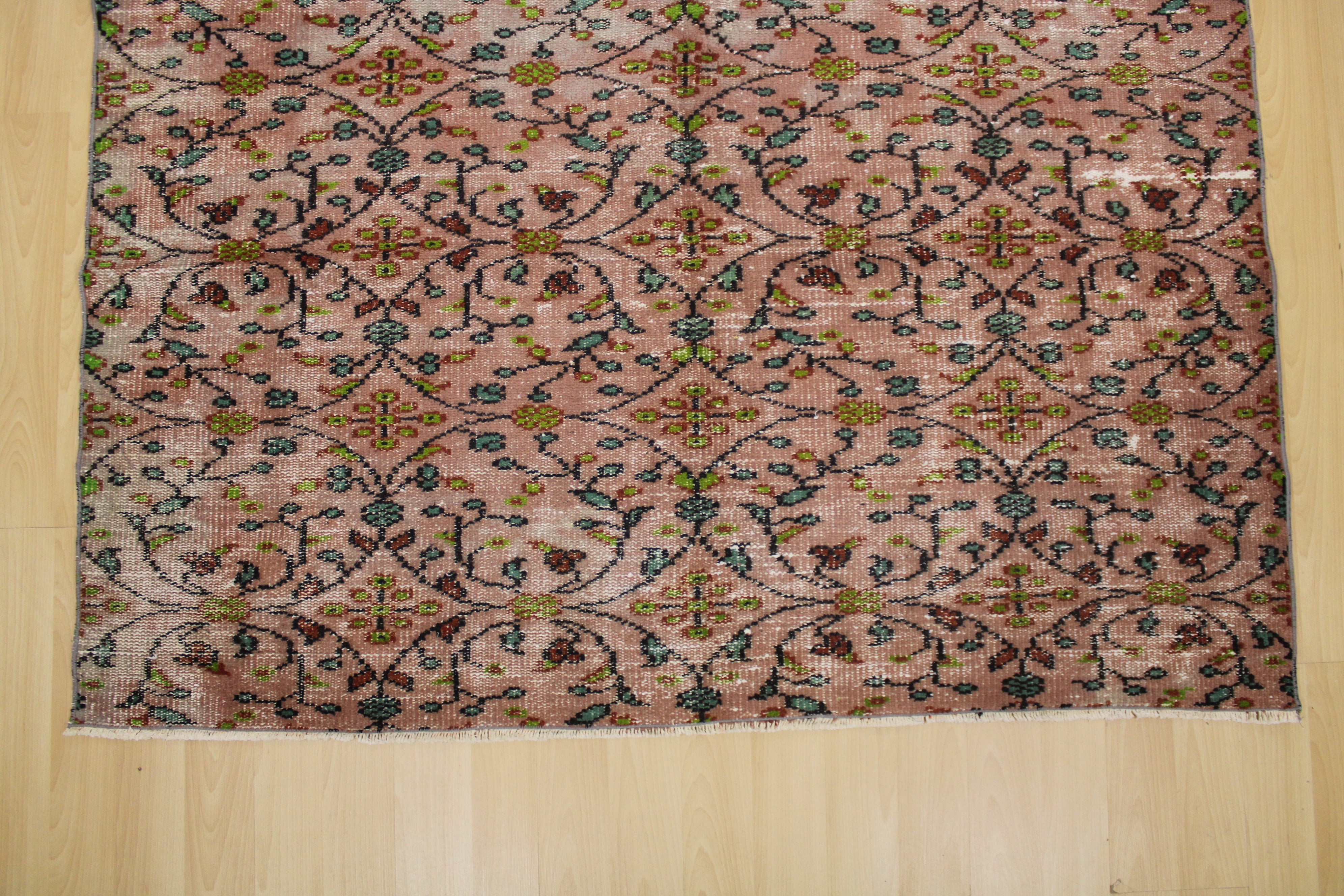 El Dokuma Anadolu Kök Boya Yün Halı