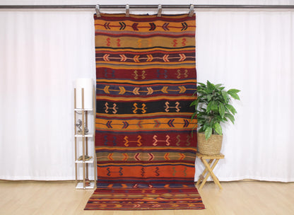 Handwoven Turkish Vintage Runner Kilim (3'11" x 9'9")