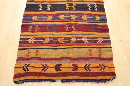 Handwoven Turkish Vintage Runner Kilim (3'11" x 9'9")