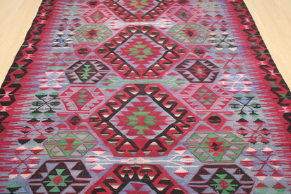 Handwoven Turkish Vintage Kilim (4'11" x 10'4")