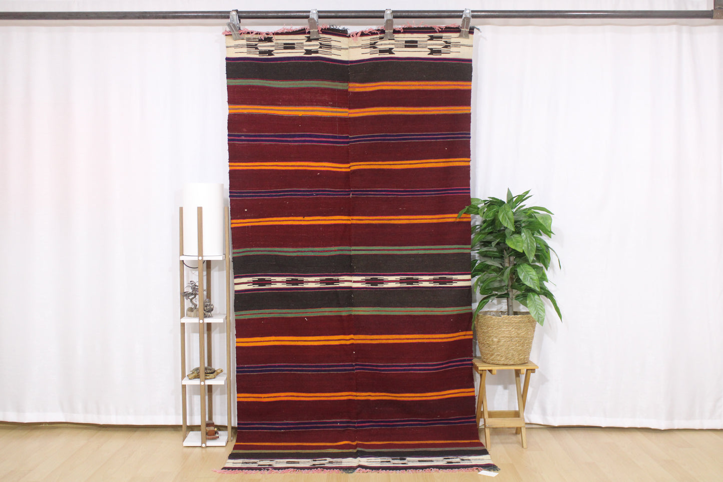 Handwoven Turkish Vintage Runner Kilim (4'1" x 8'10")