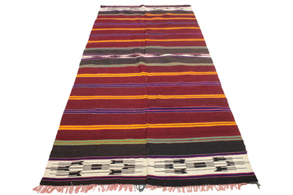 Handwoven Turkish Vintage Runner Kilim (4'1" x 8'10")