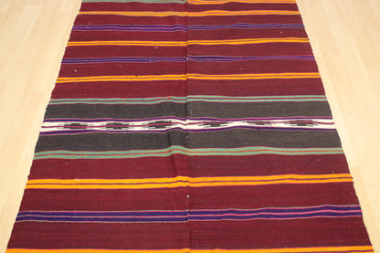 Handwoven Turkish Vintage Runner Kilim (4'1" x 8'10")