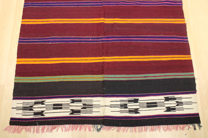 Handwoven Turkish Vintage Runner Kilim (4'1" x 8'10")