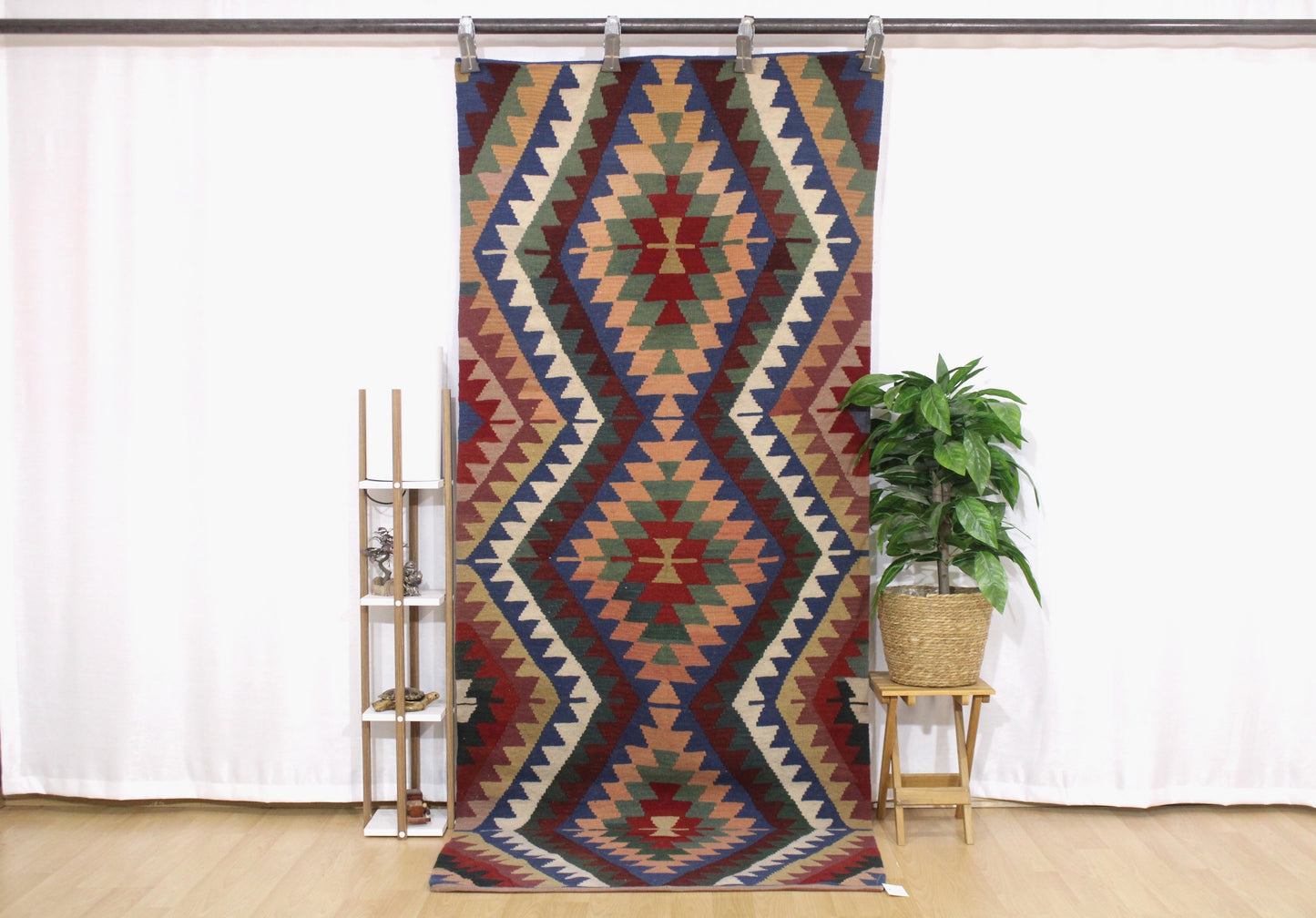 Handwoven Turkish Vintage Runner Kilim (3'7" x 8'9")