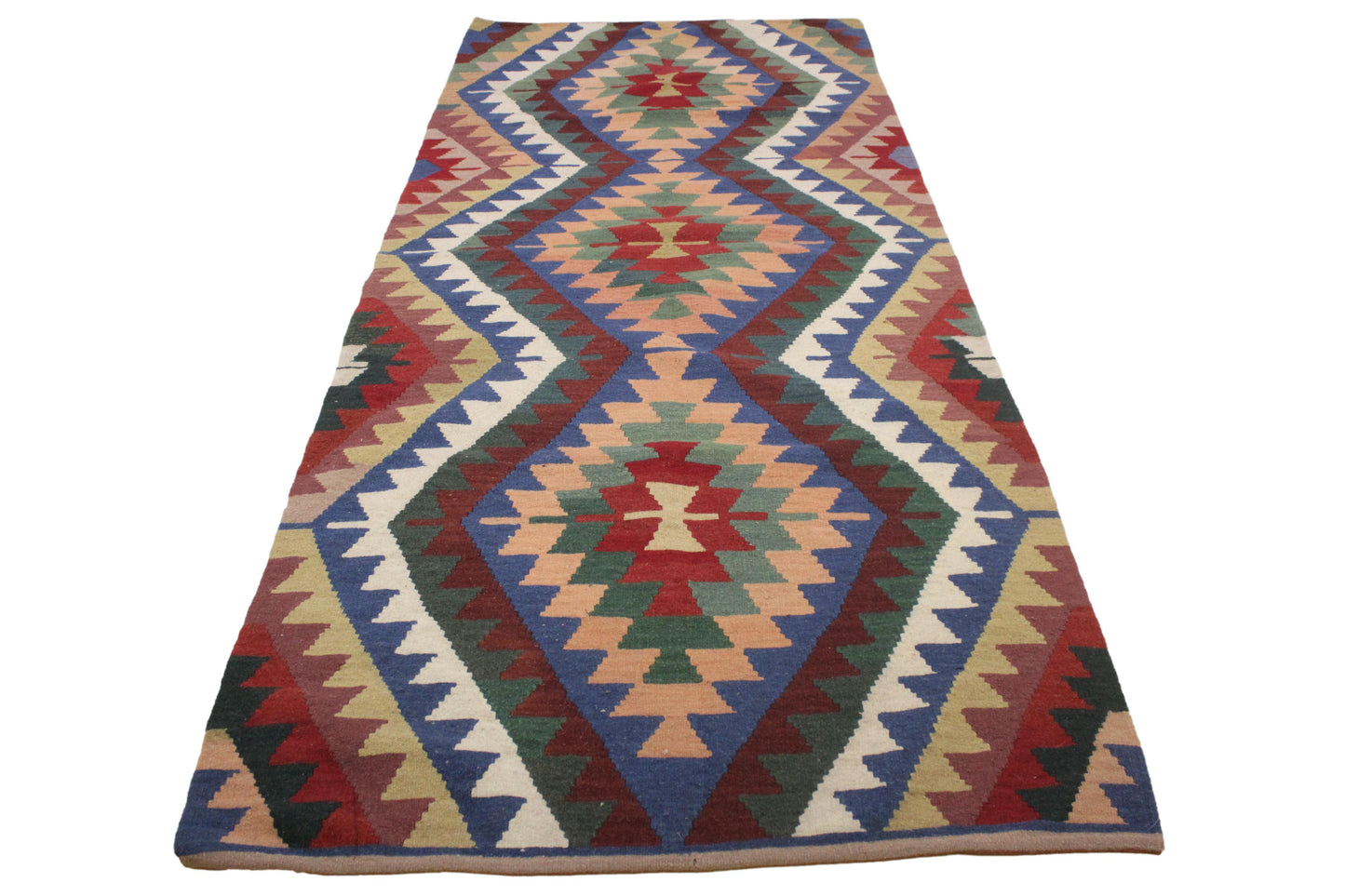 Handwoven Turkish Vintage Runner Kilim (3'7" x 8'9")