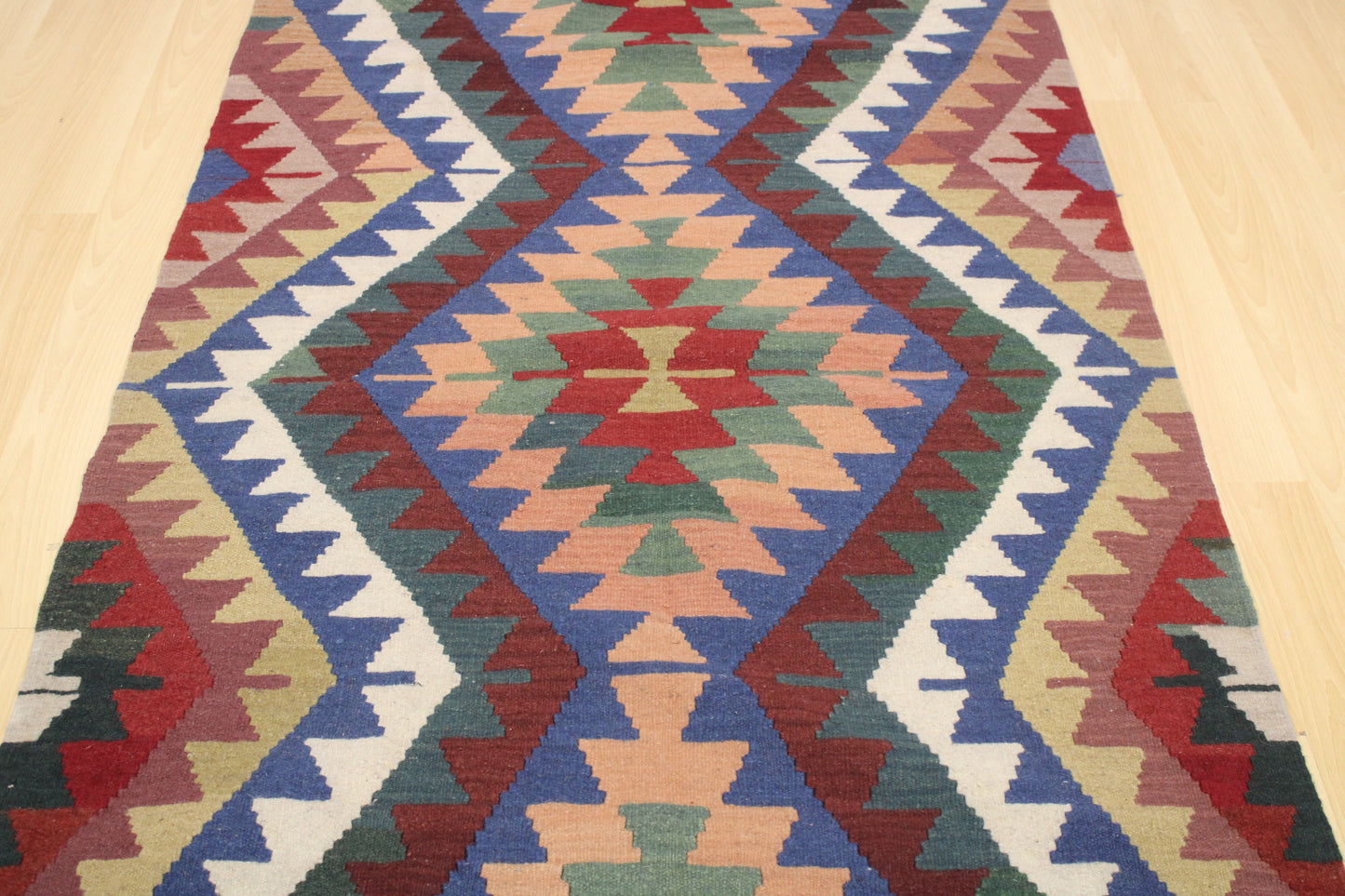 Handwoven Turkish Vintage Runner Kilim (3'7" x 8'9")