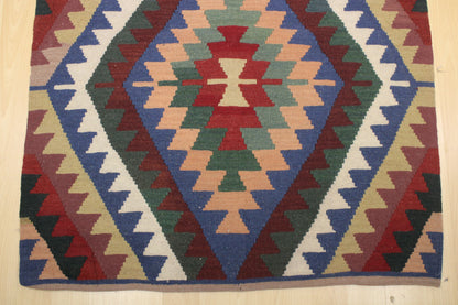 Handwoven Turkish Vintage Runner Kilim (3'7" x 8'9")