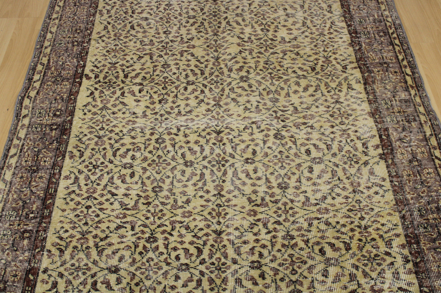 Hand-Knotted Vintage Turkish Rug (5'2" x 8'10")