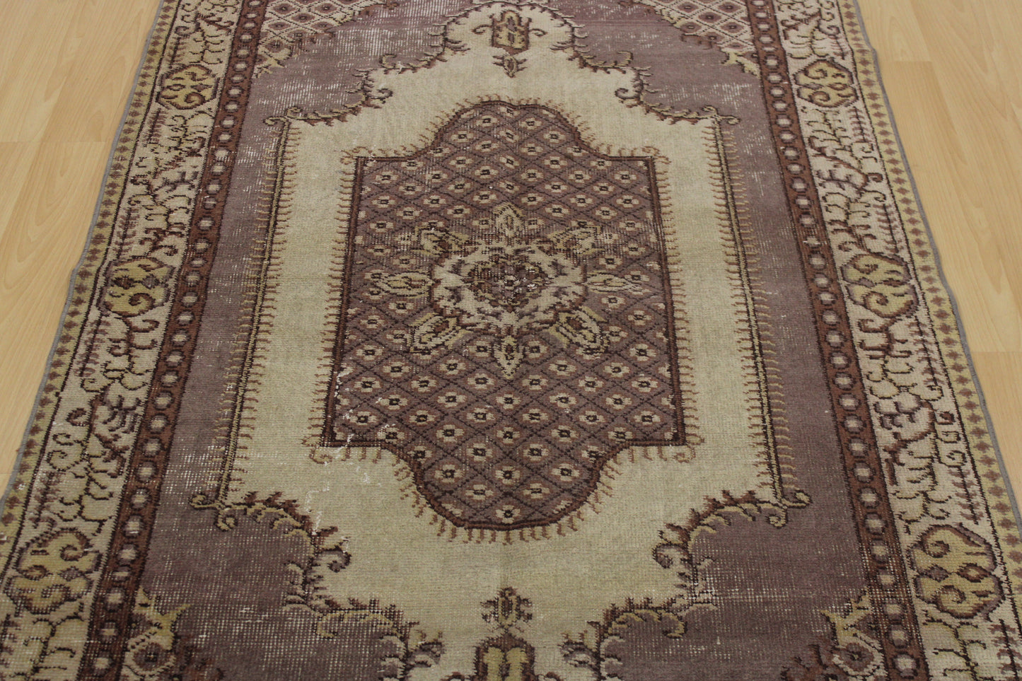 Hand-Knotted Vintage Turkish Rug (3'8" x 7'1")