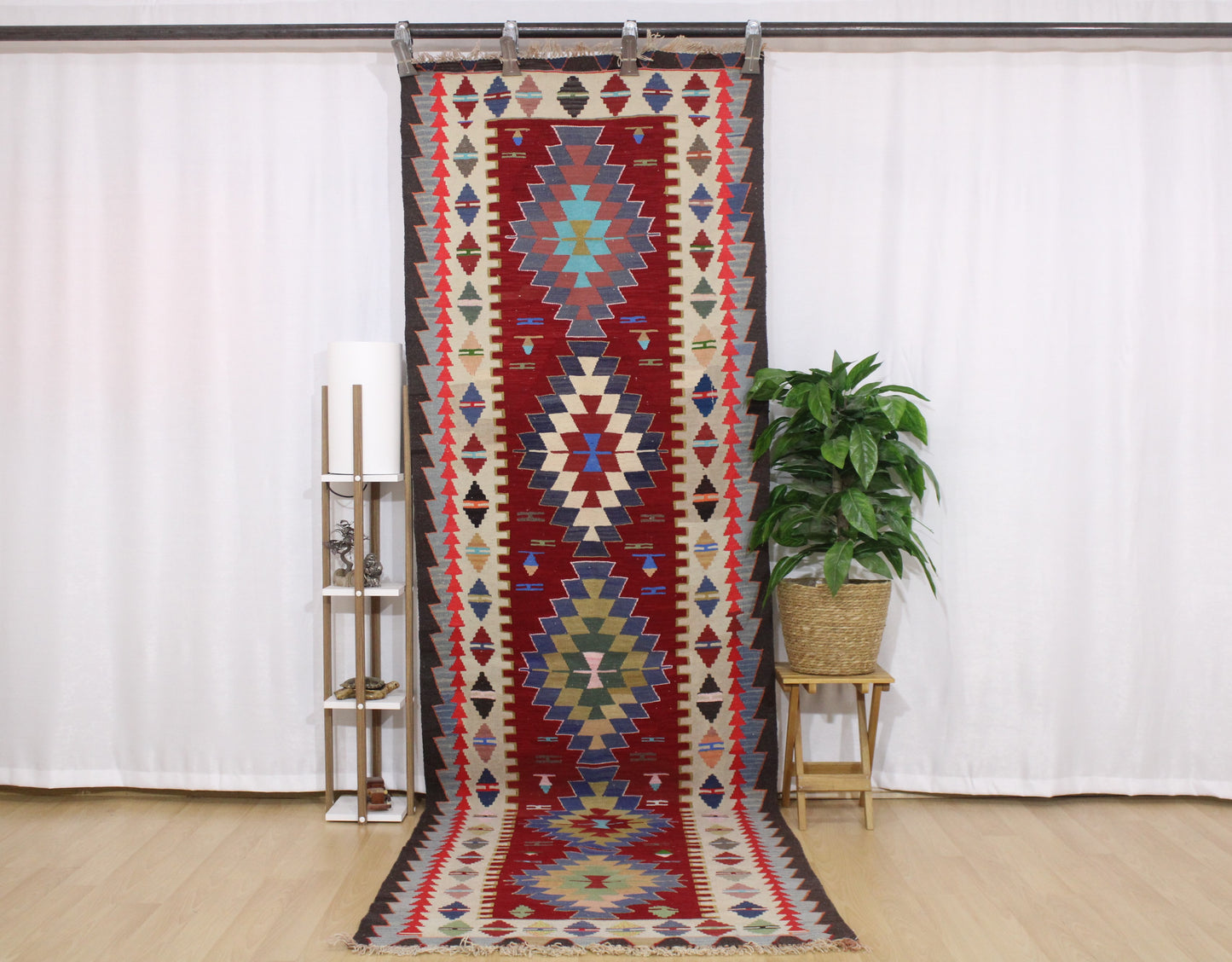 Handwoven Turkish Vintage Runner Kilim (3'6" x 11'4")