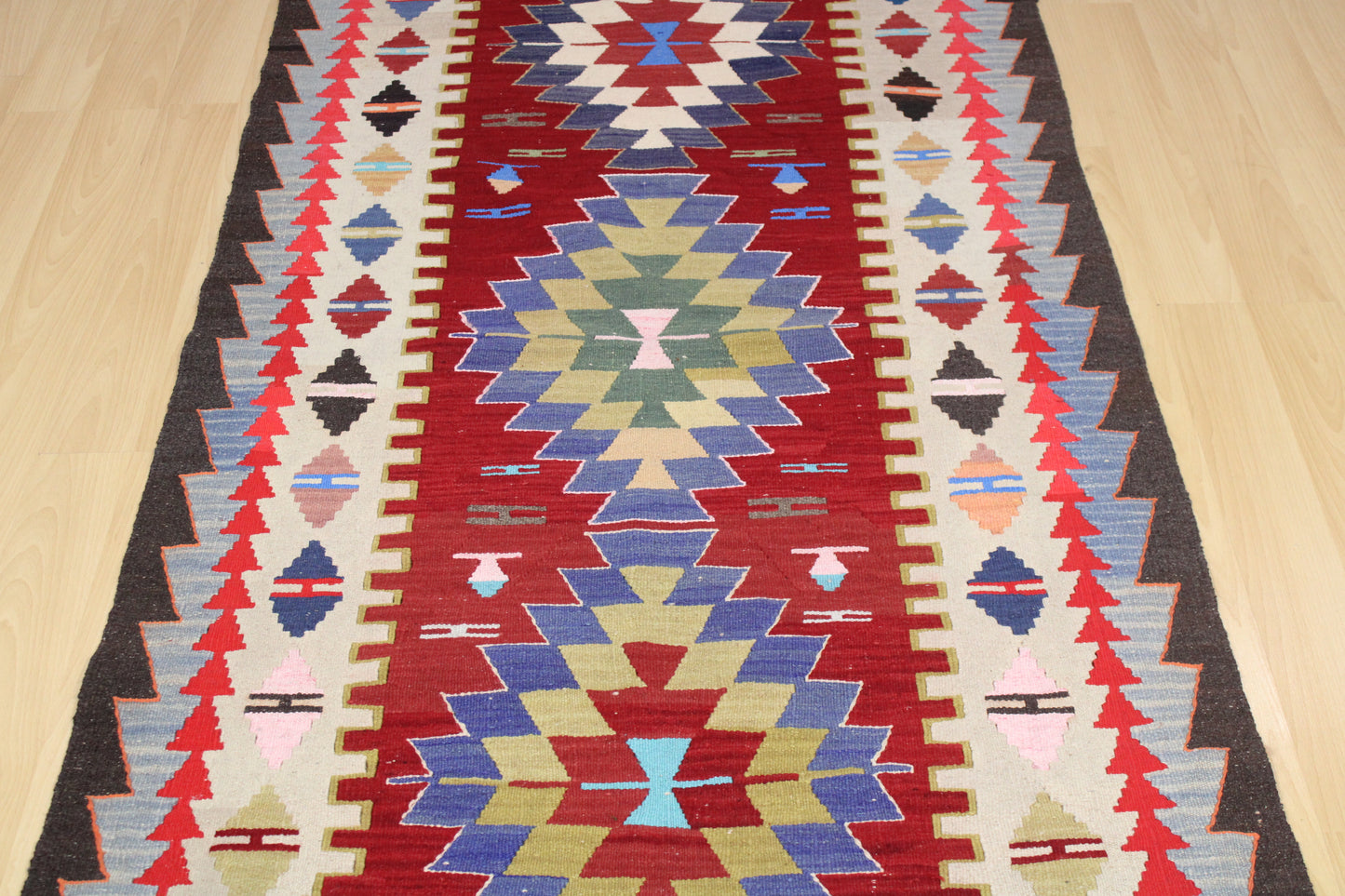 Handwoven Turkish Vintage Runner Kilim (3'6" x 11'4")