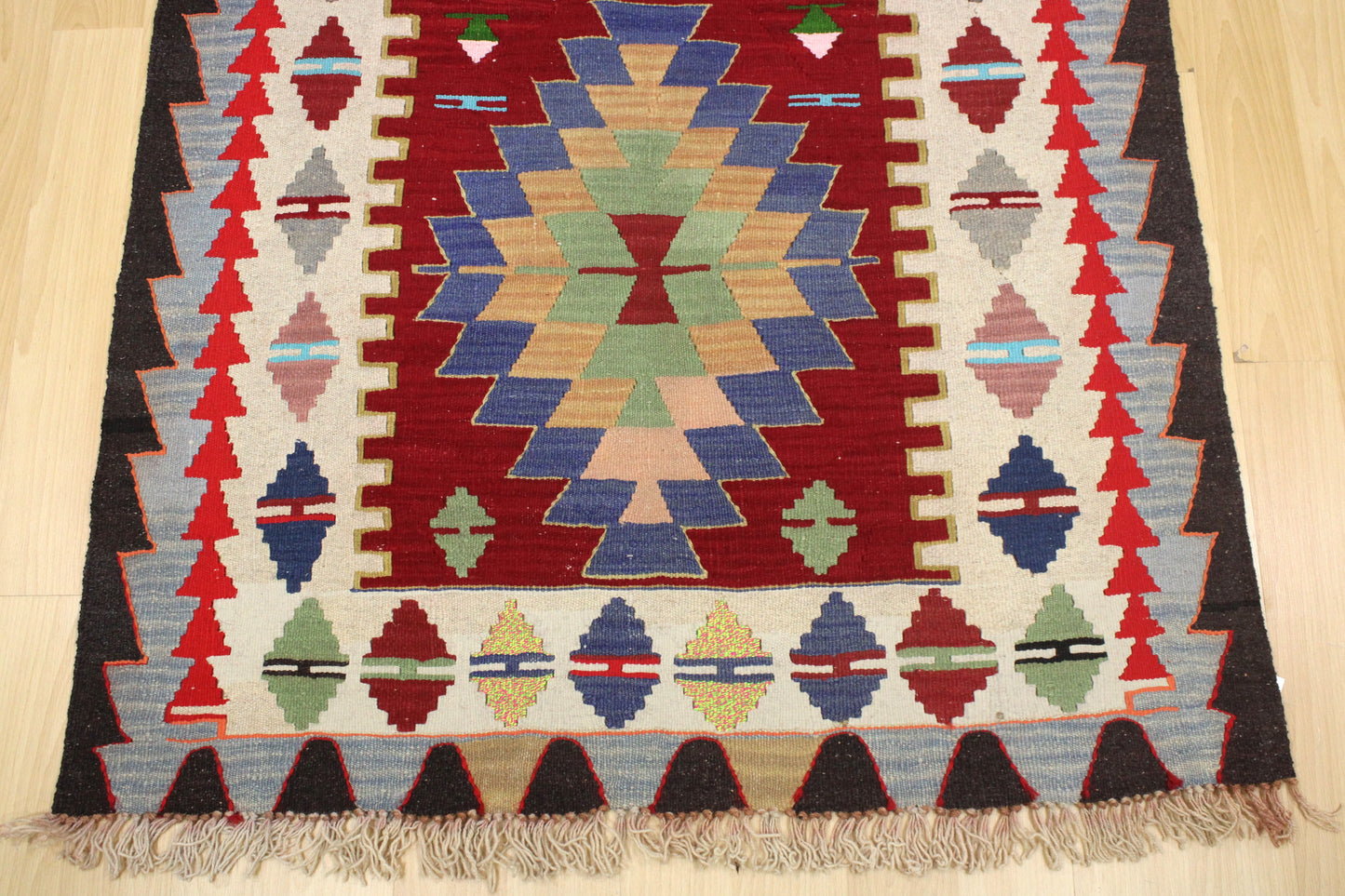 Handwoven Turkish Vintage Runner Kilim (3'6" x 11'4")